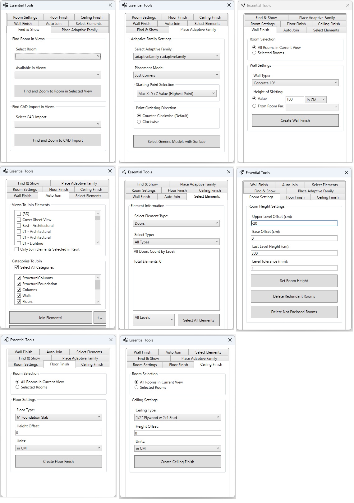 Essential Tools Interface